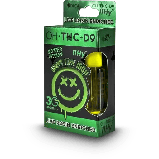 11-OH-THC + DELTA 9 – 3 GRAM CARTRIDGE – GLITTER APPLES