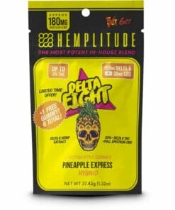 This is a pouch of Hemplitude Delta 8 gummies in Pineapple Express flavor.