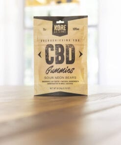 Kore Orginal CBD 105mg Sour Neon Bears-Gummies pouch