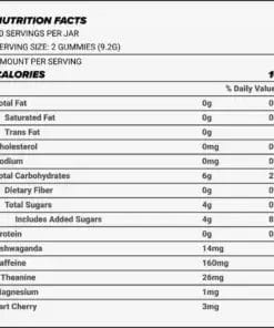 Bounce pre-workout_gummies - ingredients