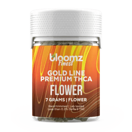 THCA Hemp Flower Gold Line Strains in 7g, 3.5g and 28g.