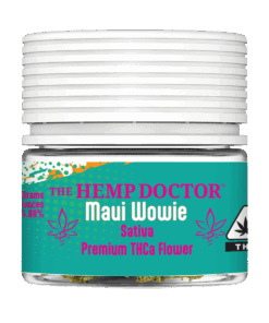 Maui wowie thca sativa strain flower jar