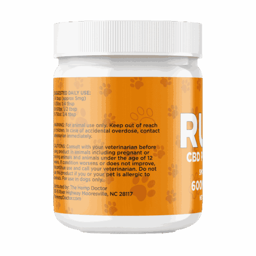 Ruger Pet Peanut Butter CBD jar label