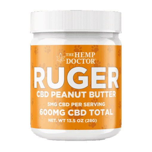 Ruger Pet Peanut Butter CBD jar